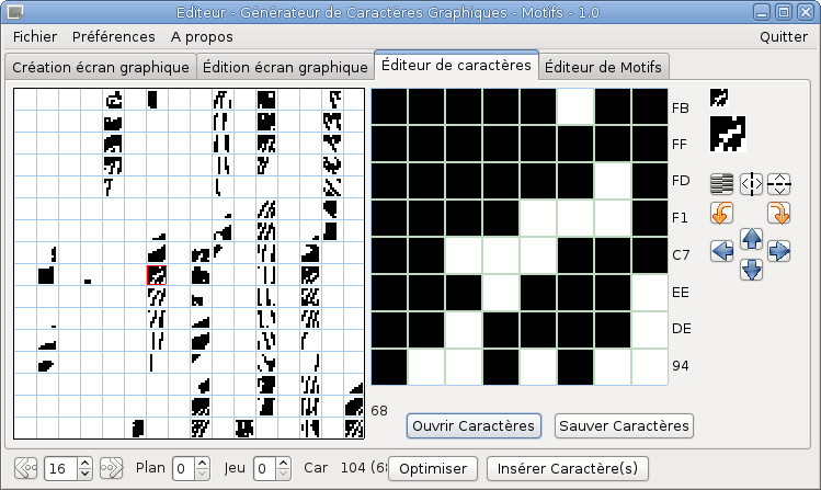 Éditeur de caractères / Character Editor