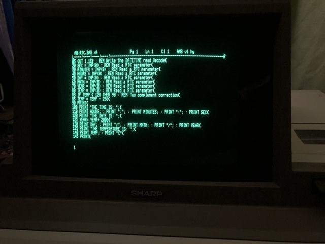ZDE16 running under inbuilt Ansi Terminal emulator.