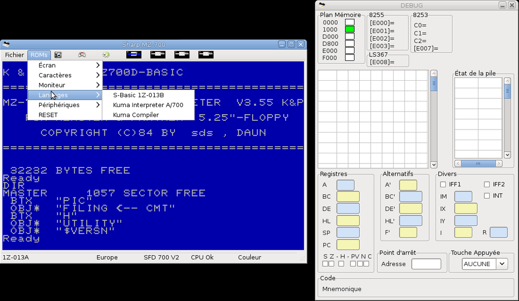 Emulator Sharp MZ-700